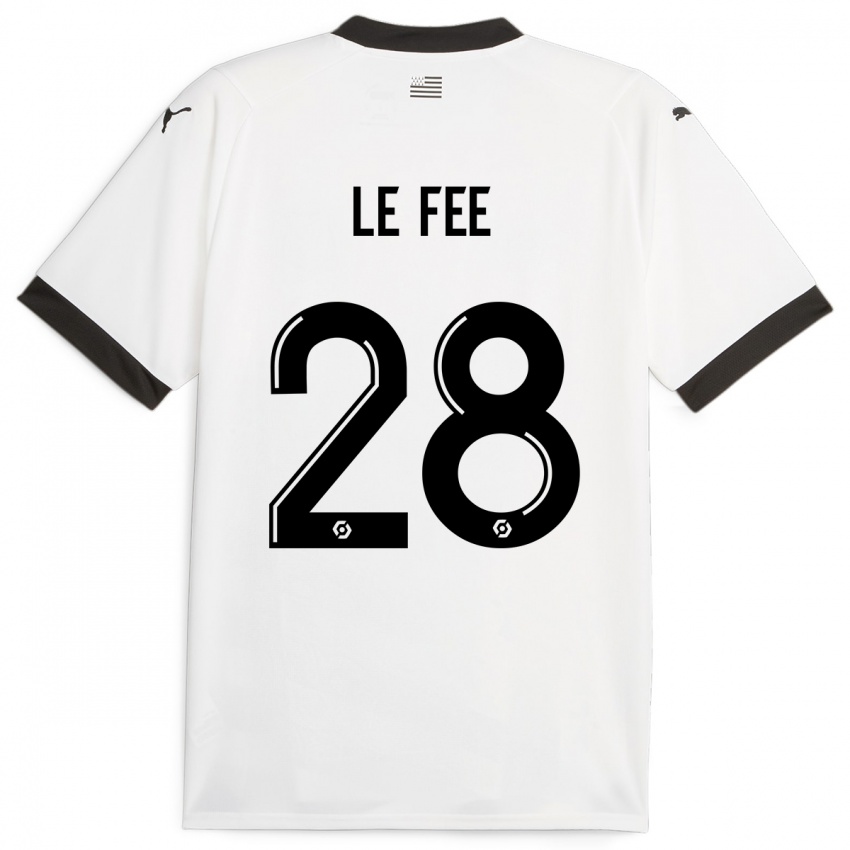Férfi Enzo Le Fée #28 Fehér Idegenbeli Jersey 2023/24 Mez Póló Ing