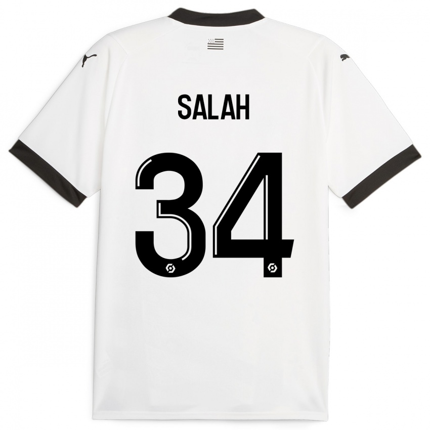 Férfi Ibrahim Salah #34 Fehér Idegenbeli Jersey 2023/24 Mez Póló Ing