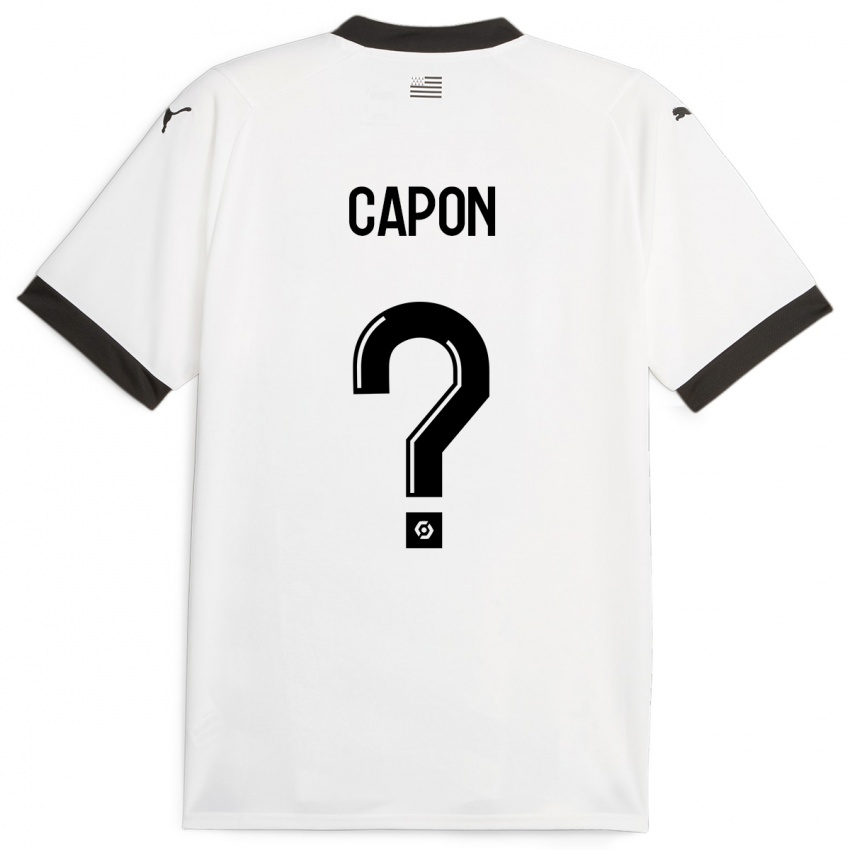 Férfi José Capon #0 Fehér Idegenbeli Jersey 2023/24 Mez Póló Ing