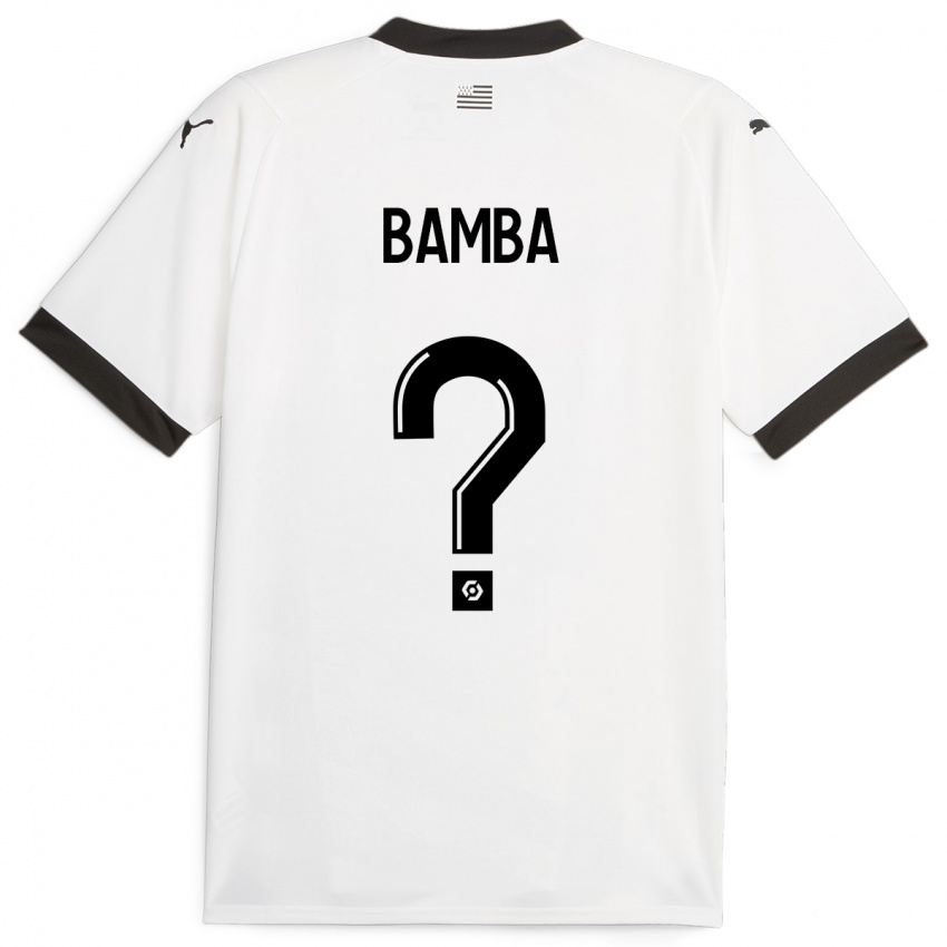 Férfi Rayan Bamba #0 Fehér Idegenbeli Jersey 2023/24 Mez Póló Ing