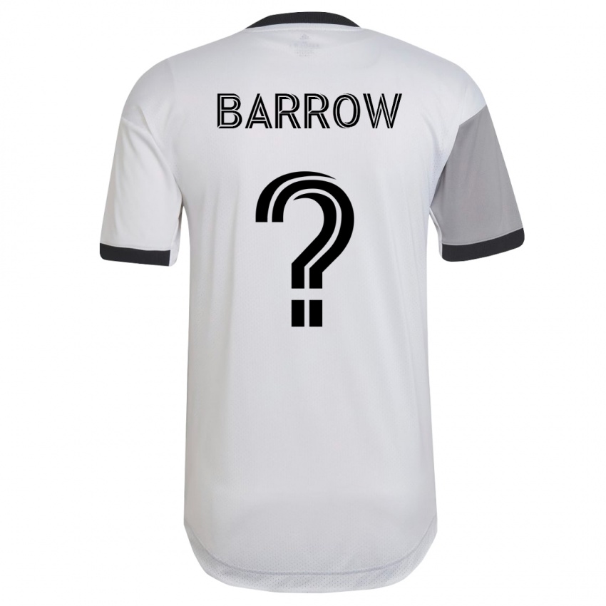 Férfi Dékwon Barrow #0 Fehér Idegenbeli Jersey 2023/24 Mez Póló Ing
