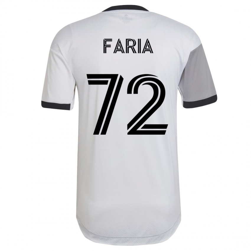 Férfi Jordan Faria #72 Fehér Idegenbeli Jersey 2023/24 Mez Póló Ing