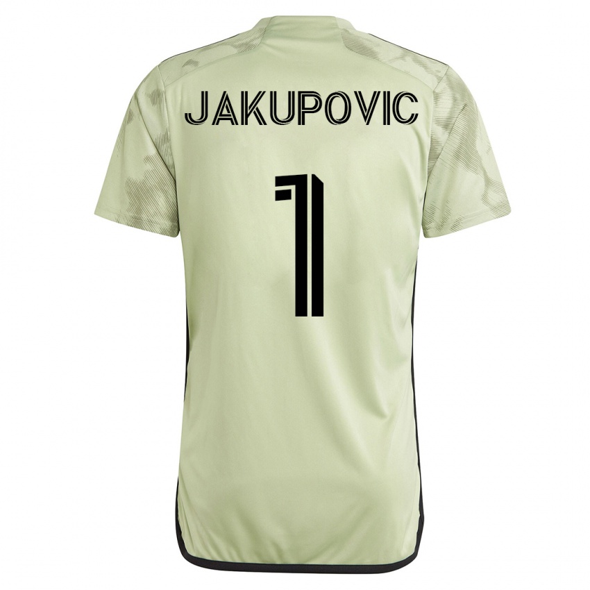Férfi Eldin Jakupovic #1 Zöld Idegenbeli Jersey 2023/24 Mez Póló Ing