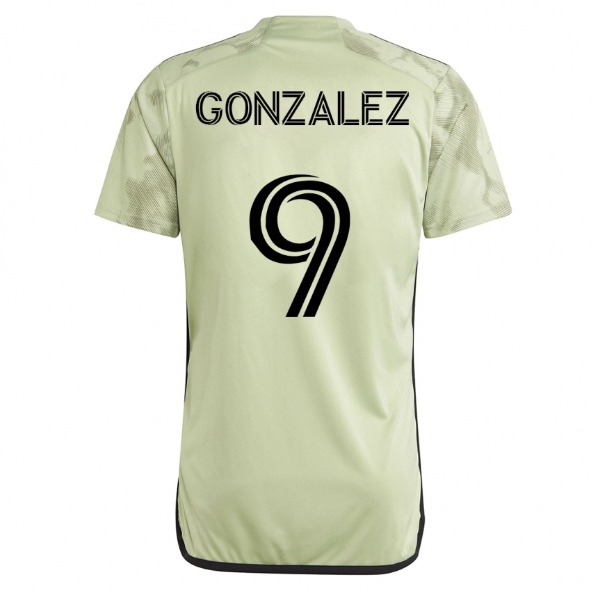 Férfi Mario Gonzalez #9 Zöld Idegenbeli Jersey 2023/24 Mez Póló Ing