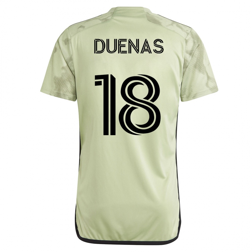Férfi Érik Dueñas #18 Zöld Idegenbeli Jersey 2023/24 Mez Póló Ing