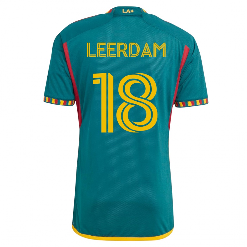Férfi Kelvin Leerdam #18 Zöld Idegenbeli Jersey 2023/24 Mez Póló Ing