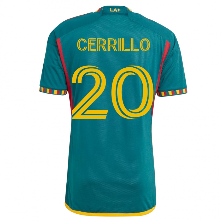 Férfi Edwin Cerrillo #20 Zöld Idegenbeli Jersey 2023/24 Mez Póló Ing