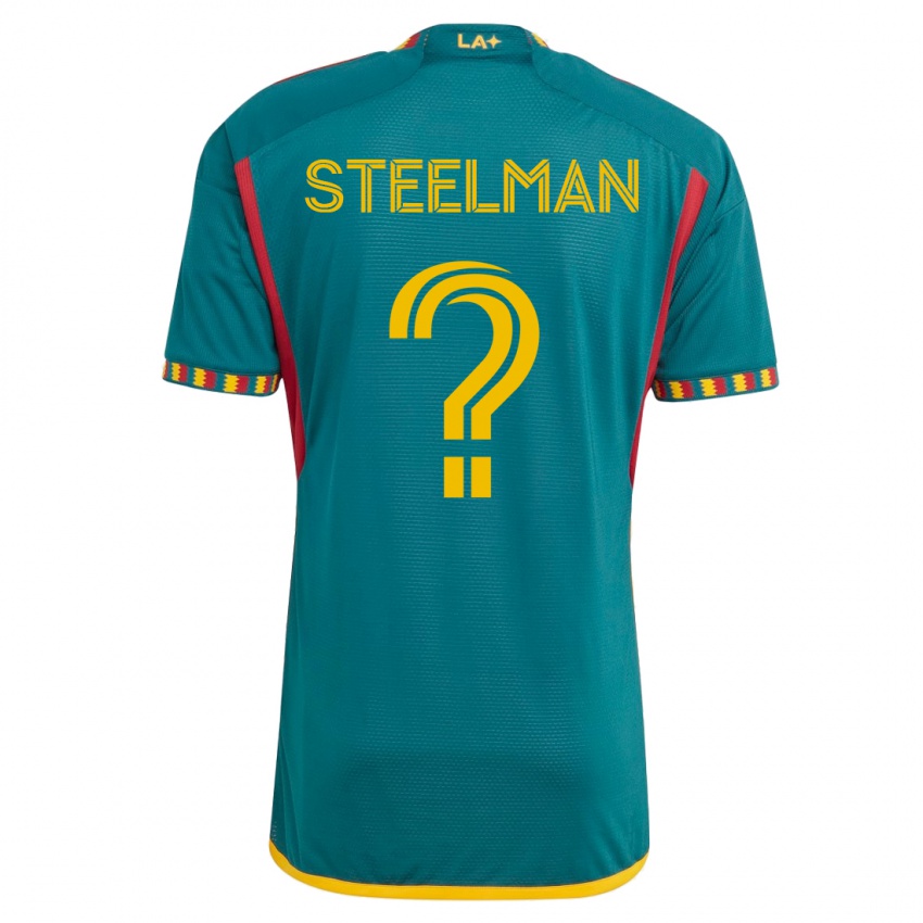 Férfi Maximus Steelman #0 Zöld Idegenbeli Jersey 2023/24 Mez Póló Ing