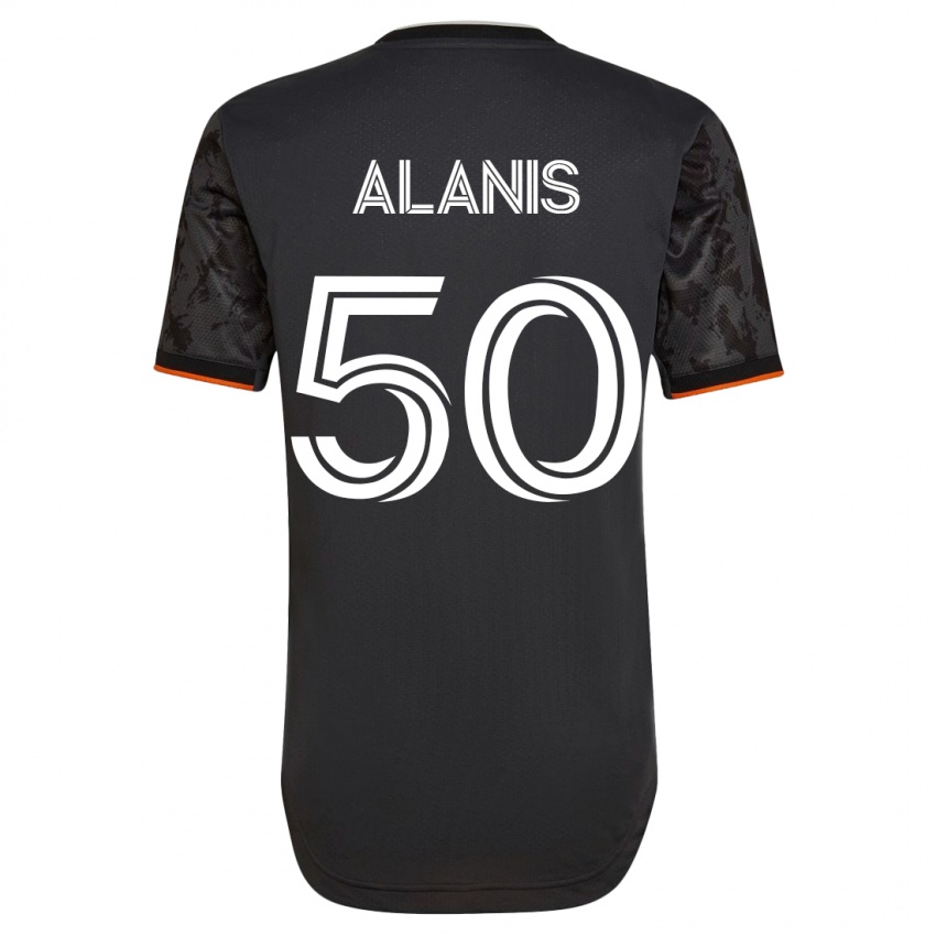 Férfi Brian Alanis #50 Fekete Idegenbeli Jersey 2023/24 Mez Póló Ing