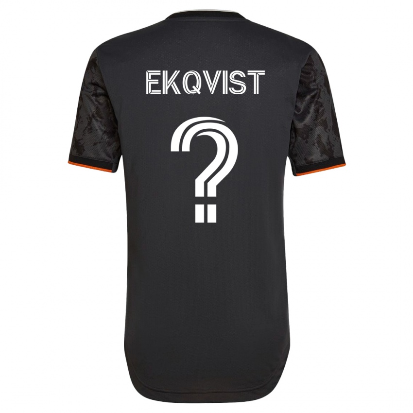 Férfi Akseli Ekqvist #0 Fekete Idegenbeli Jersey 2023/24 Mez Póló Ing