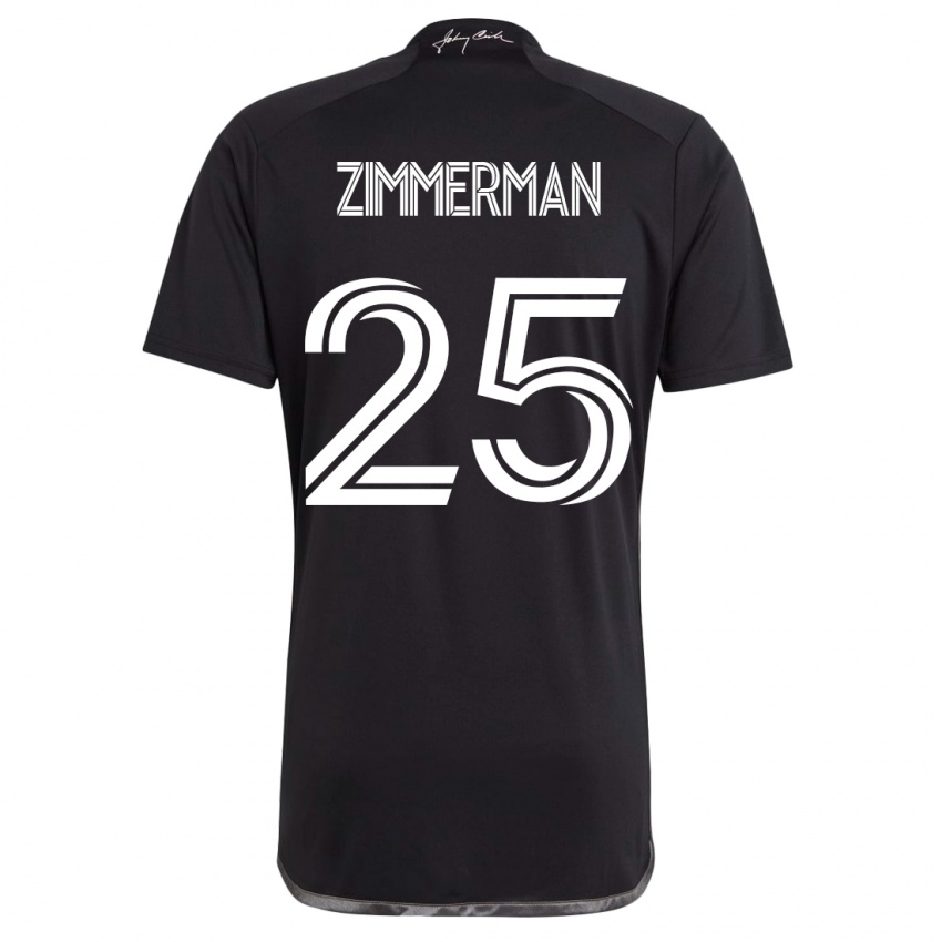 Férfi Walker Zimmerman #25 Fekete Idegenbeli Jersey 2023/24 Mez Póló Ing