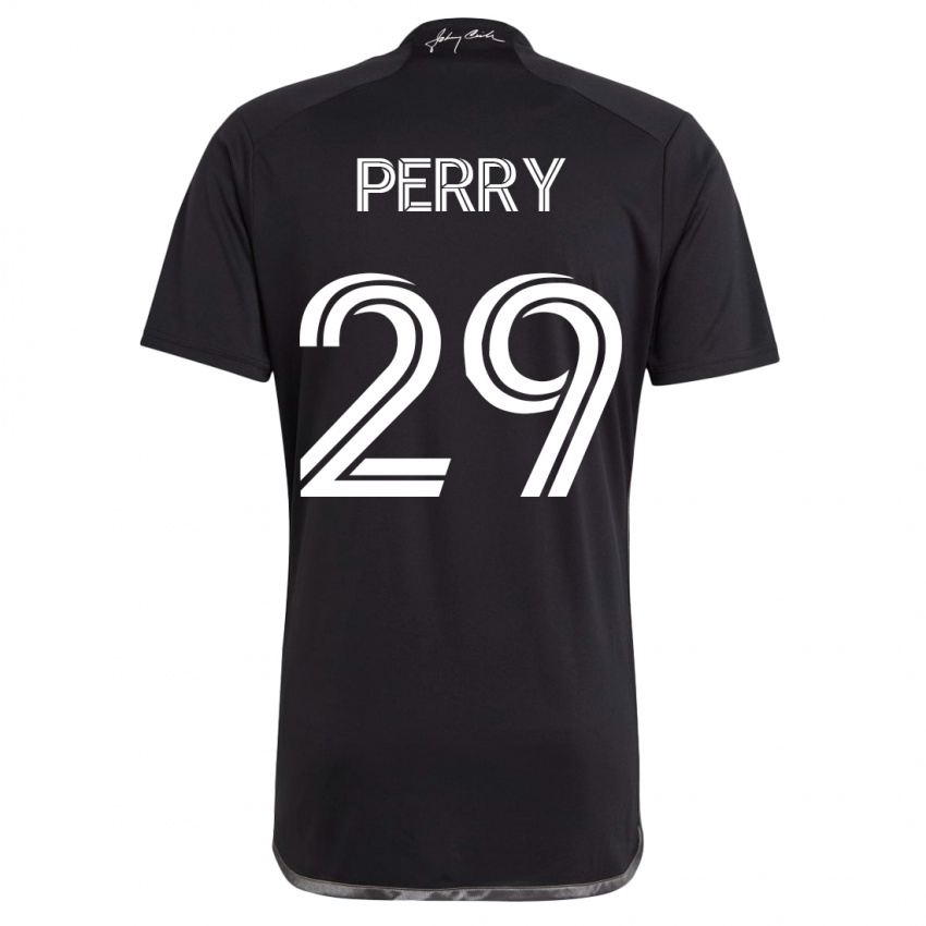 Férfi Nebiyou Perry #29 Fekete Idegenbeli Jersey 2023/24 Mez Póló Ing