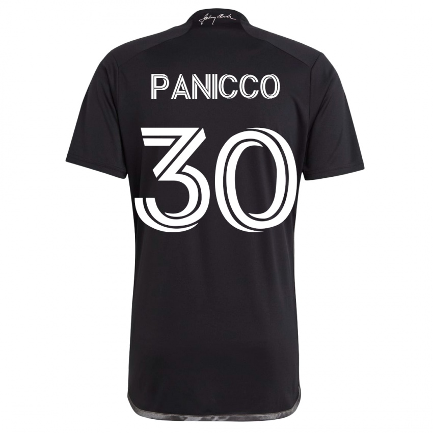 Férfi Elliot Panicco #30 Fekete Idegenbeli Jersey 2023/24 Mez Póló Ing