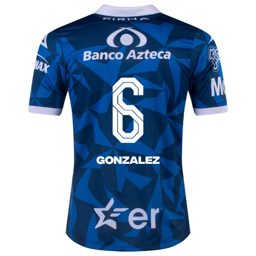 Férfi Pablo González #6 Kék Idegenbeli Jersey 2023/24 Mez Póló Ing