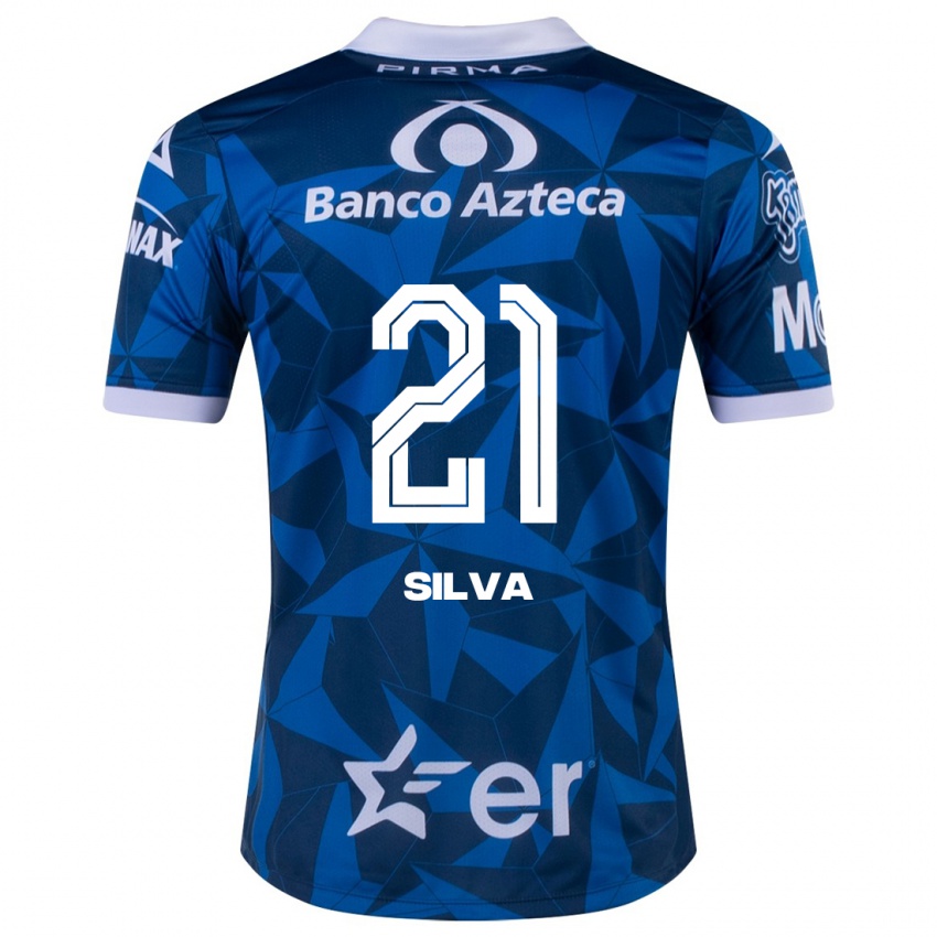 Férfi Gastón Silva #21 Kék Idegenbeli Jersey 2023/24 Mez Póló Ing