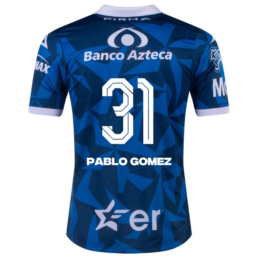 Férfi Juan Pablo Gómez #31 Kék Idegenbeli Jersey 2023/24 Mez Póló Ing