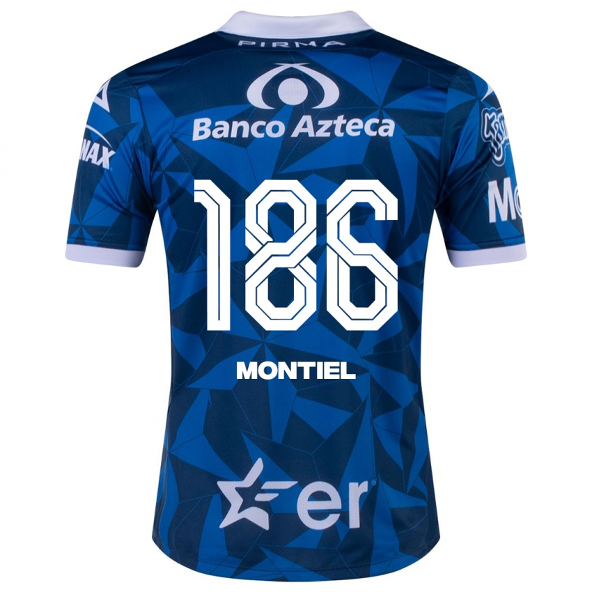 Férfi Santiago Montiel #186 Kék Idegenbeli Jersey 2023/24 Mez Póló Ing