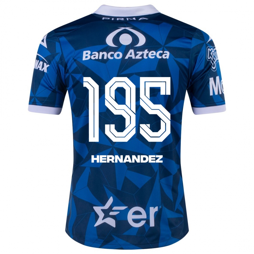 Férfi Daniel Hernández #195 Kék Idegenbeli Jersey 2023/24 Mez Póló Ing