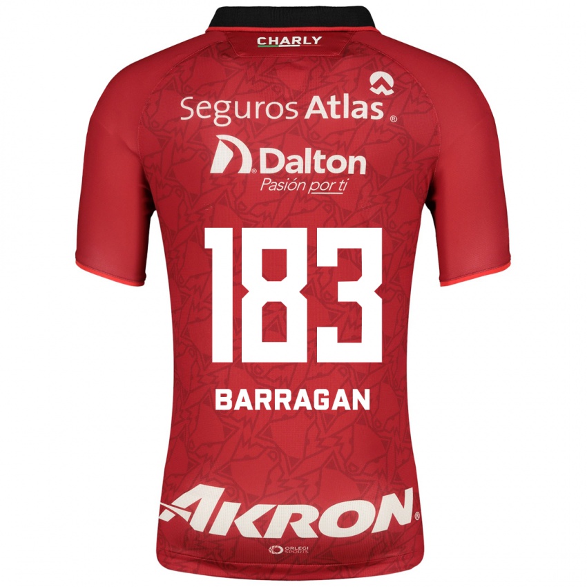 Férfi Roberto Barragán #183 Piros Idegenbeli Jersey 2023/24 Mez Póló Ing