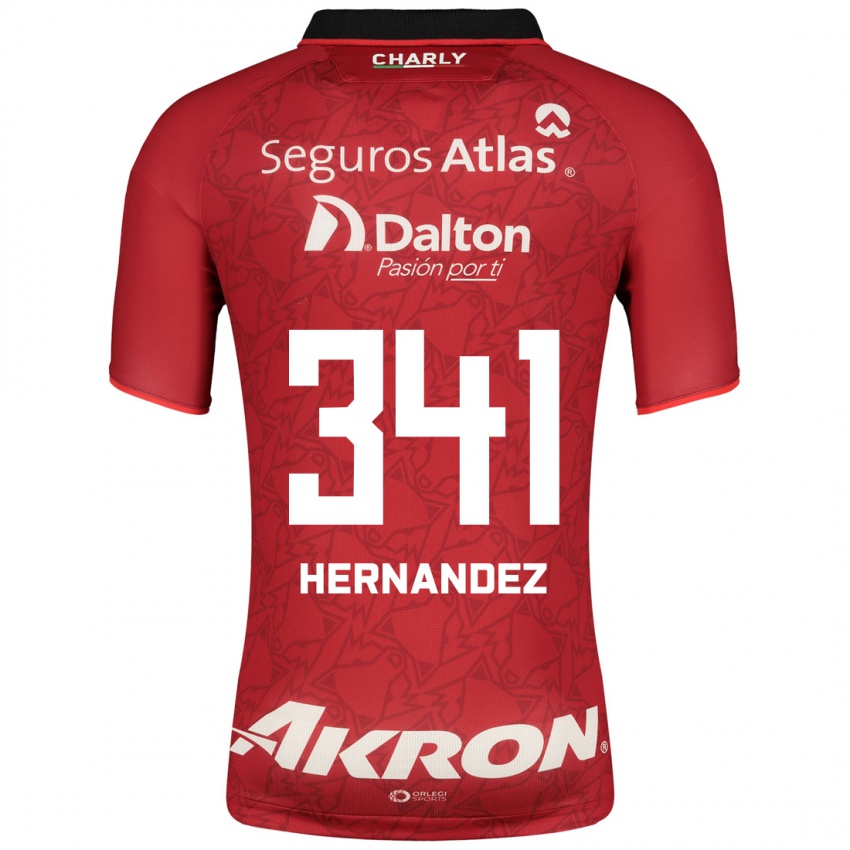 Férfi Leonardo Hernández #341 Piros Idegenbeli Jersey 2023/24 Mez Póló Ing