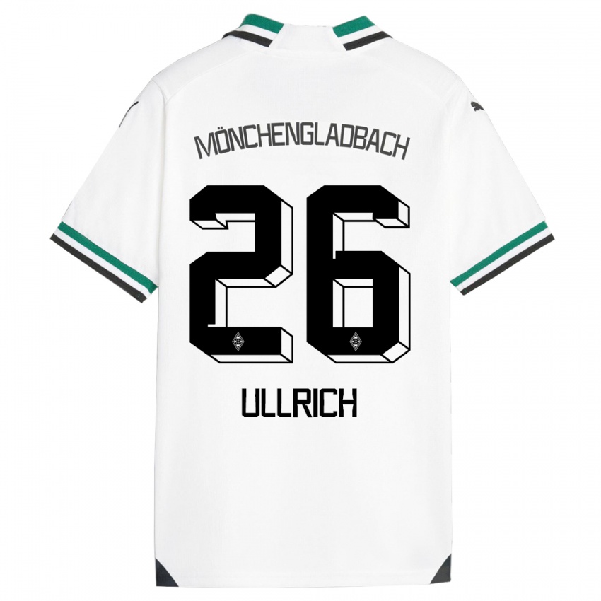 Női Lukas Ullrich #26 Fehér Zöld Hazai Jersey 2023/24 Mez Póló Ing