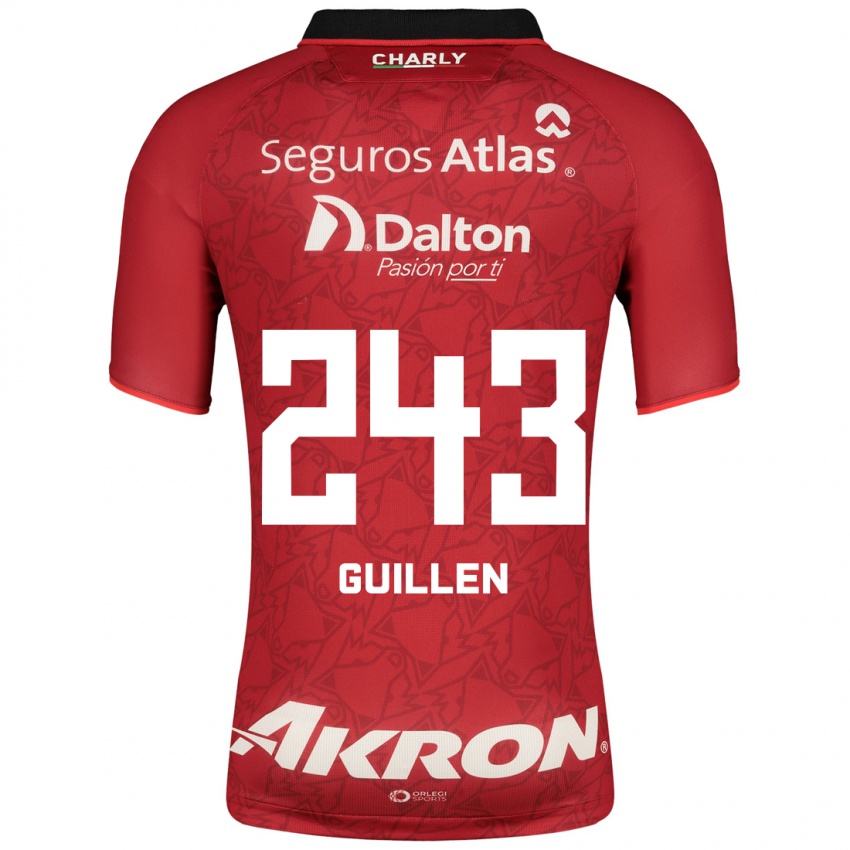 Női Jesús Guillén #243 Piros Idegenbeli Jersey 2023/24 Mez Póló Ing