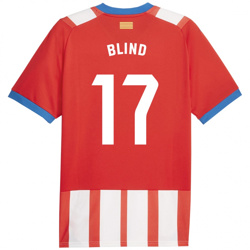 Gyermek Daley Blind #17 Piros Fehér Hazai Jersey 2023/24 Mez Póló Ing