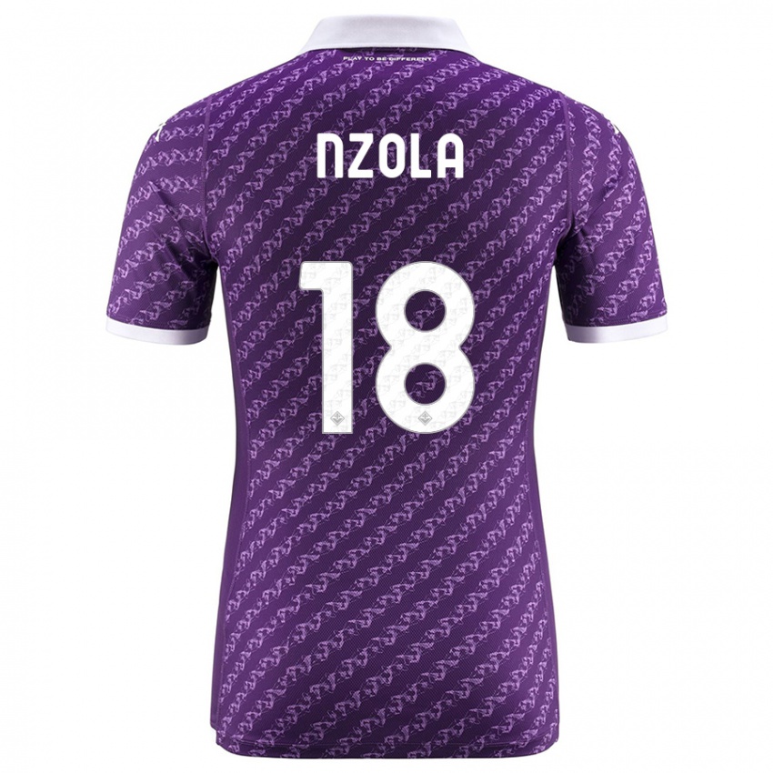 Gyermek M'bala Nzola #18 Ibolya Hazai Jersey 2023/24 Mez Póló Ing