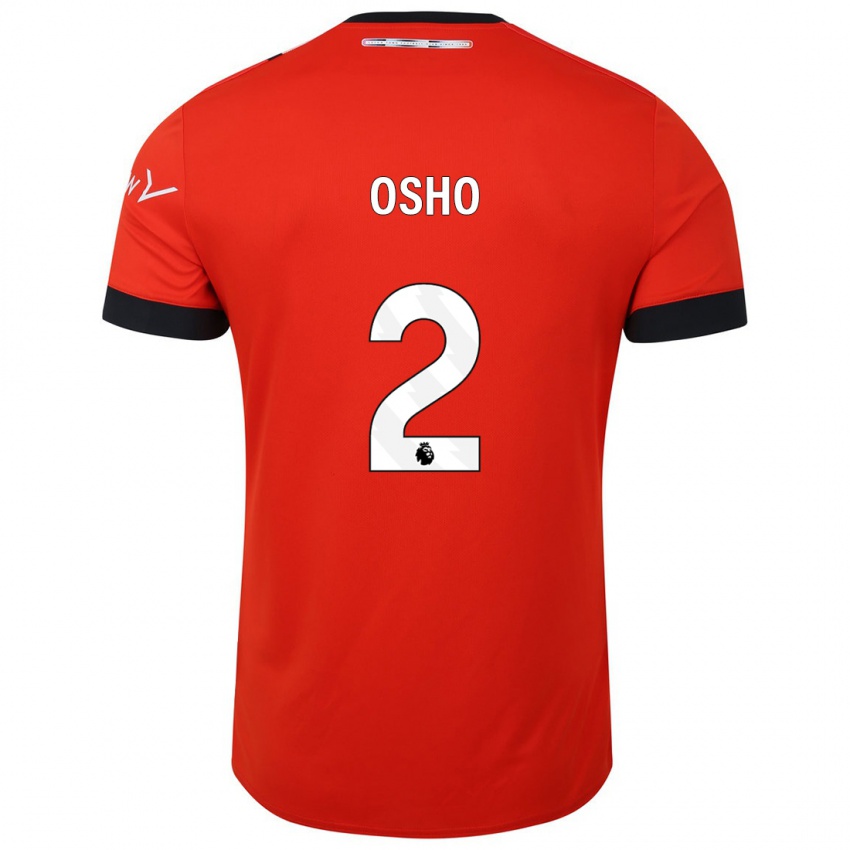 Gyermek Gabriel Osho #2 Piros Hazai Jersey 2023/24 Mez Póló Ing