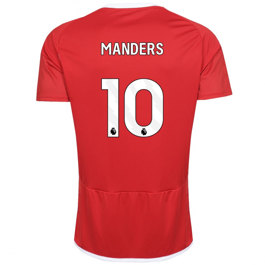 Gyermek Holly Manders #10 Piros Hazai Jersey 2023/24 Mez Póló Ing