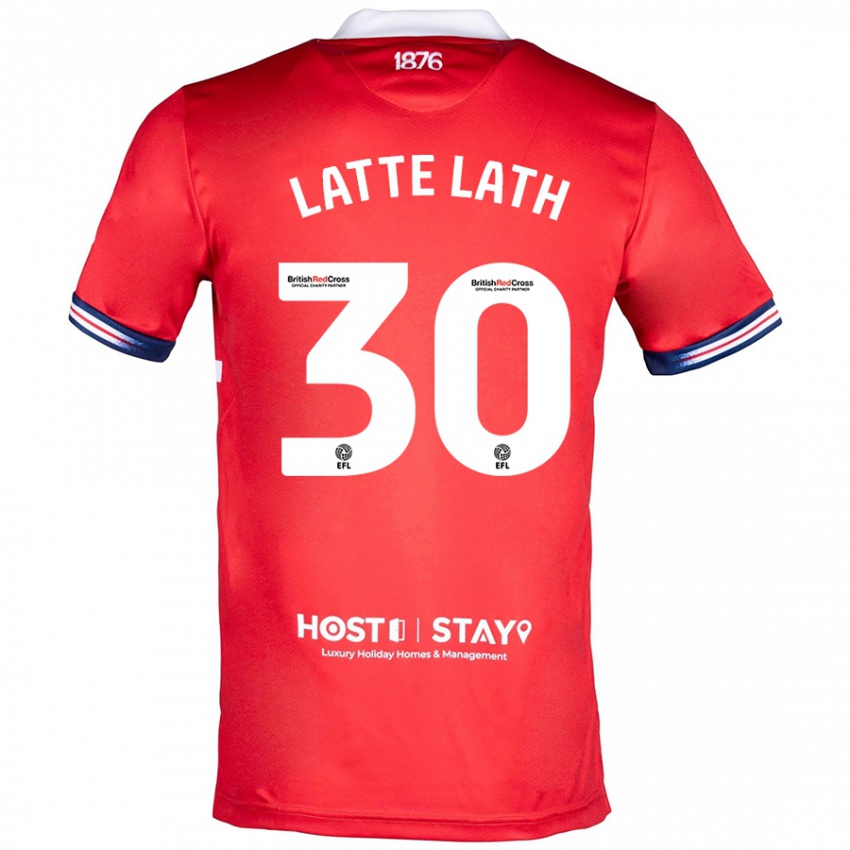 Gyermek Emmanuel Latte Lath #30 Piros Hazai Jersey 2023/24 Mez Póló Ing