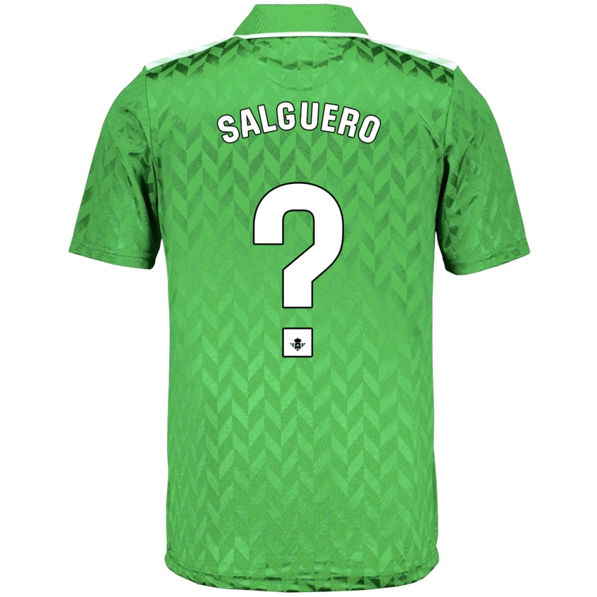 Gyermek Antonio Salguero #0 Zöld Idegenbeli Jersey 2023/24 Mez Póló Ing