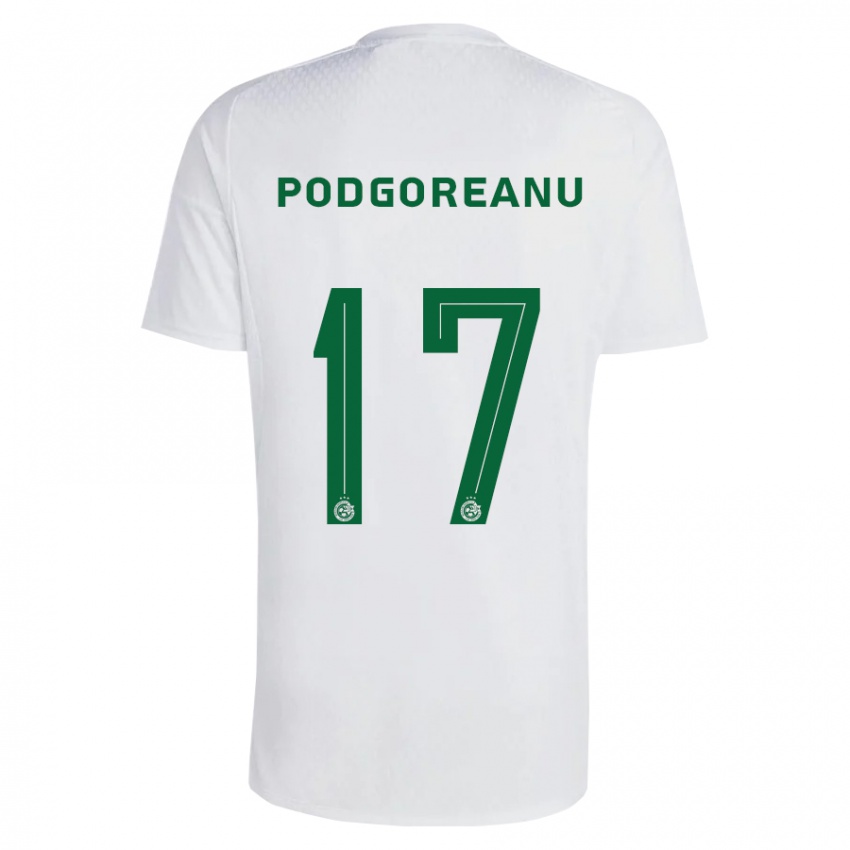 Gyermek Suf Podgoreanu #17 Zöldes-Kék Idegenbeli Jersey 2023/24 Mez Póló Ing