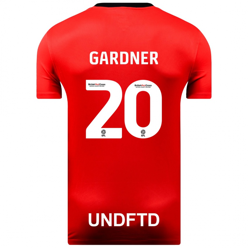 Gyermek Gary Gardner #20 Piros Idegenbeli Jersey 2023/24 Mez Póló Ing