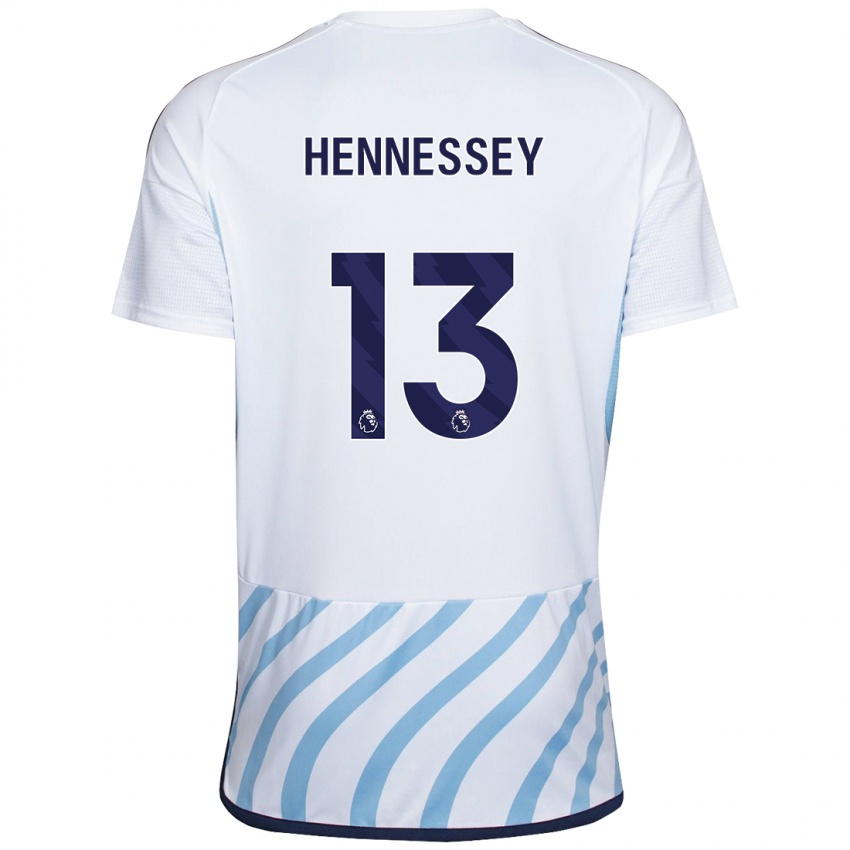 Gyermek Wayne Hennessey #13 Fehér Kék Idegenbeli Jersey 2023/24 Mez Póló Ing