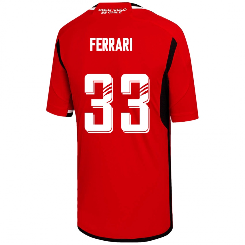 Gyermek Matías Ferrari #33 Piros Idegenbeli Jersey 2023/24 Mez Póló Ing