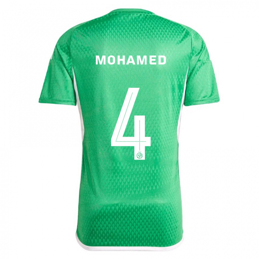 Férfi Ali Mohamed #4 Fehér Kék Hazai Jersey 2023/24 Mez Póló Ing