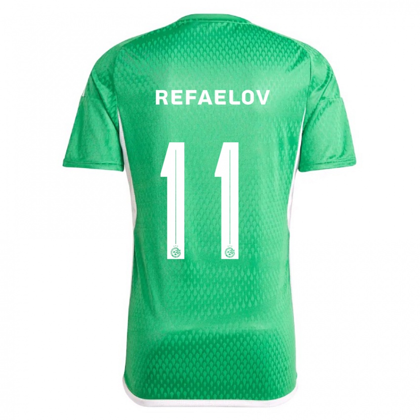 Férfi Lior Refaelov #11 Fehér Kék Hazai Jersey 2023/24 Mez Póló Ing