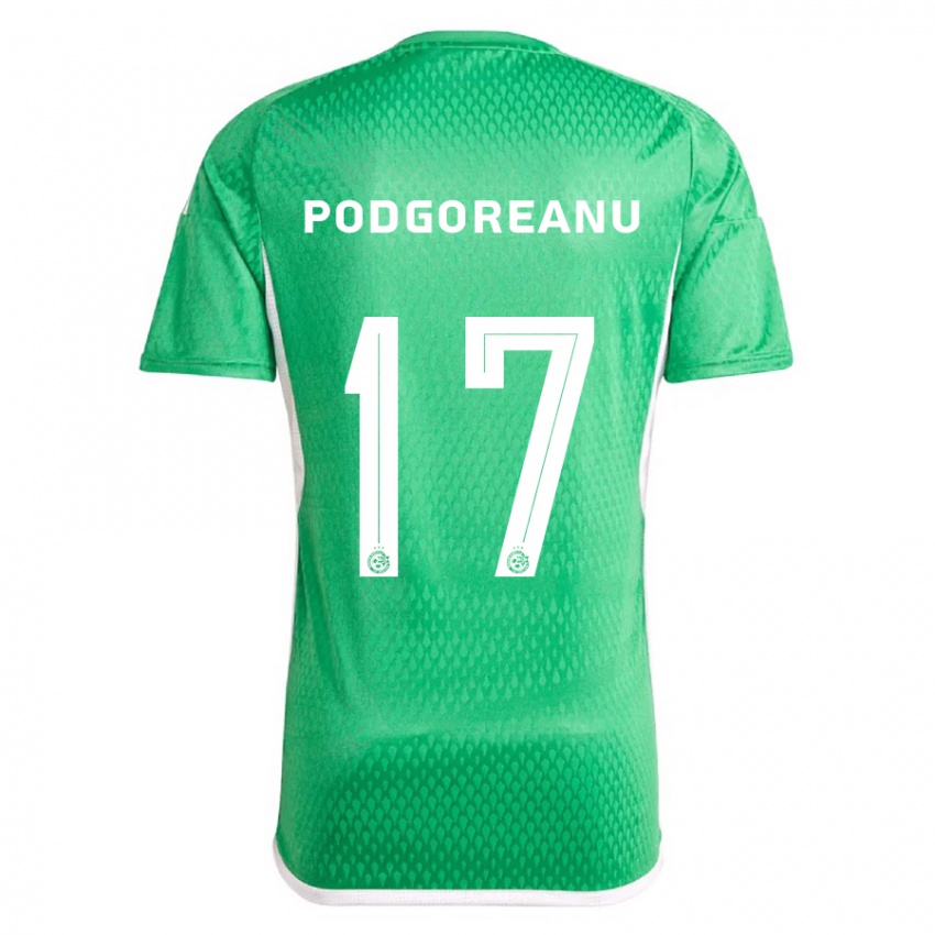 Férfi Suf Podgoreanu #17 Fehér Kék Hazai Jersey 2023/24 Mez Póló Ing