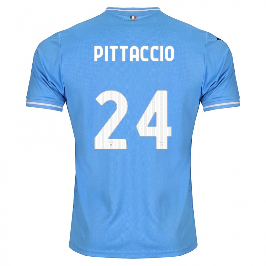Férfi Francesca Pittaccio #24 Kék Hazai Jersey 2023/24 Mez Póló Ing