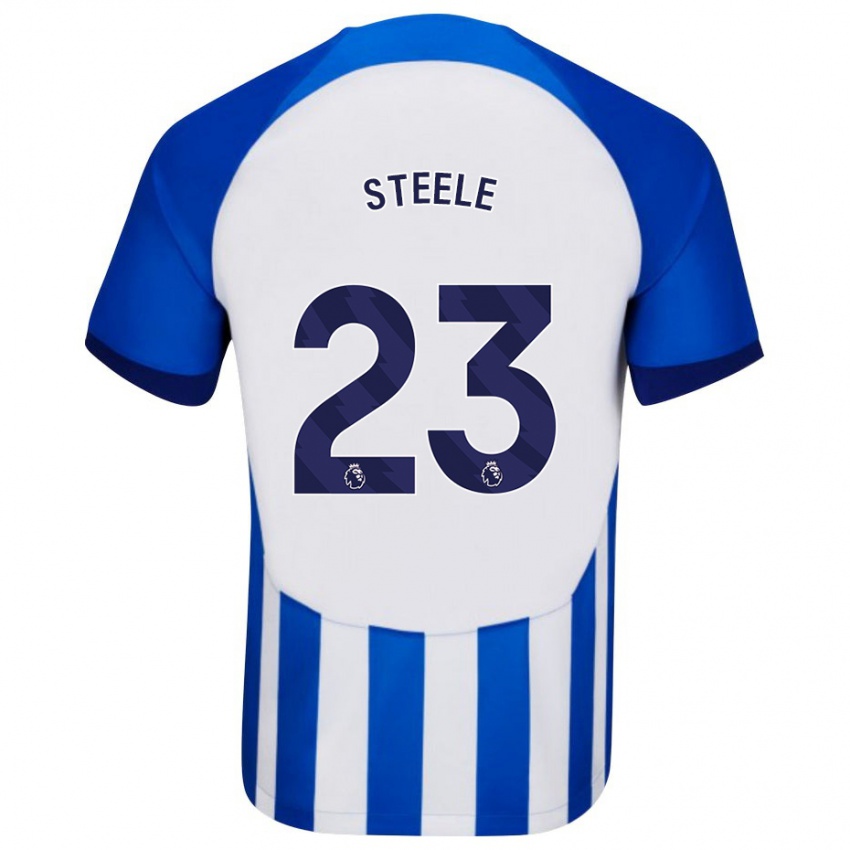 Férfi Jason Steele #23 Kék Hazai Jersey 2023/24 Mez Póló Ing