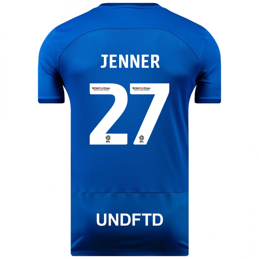 Férfi Abbi Jenner #27 Kék Hazai Jersey 2023/24 Mez Póló Ing
