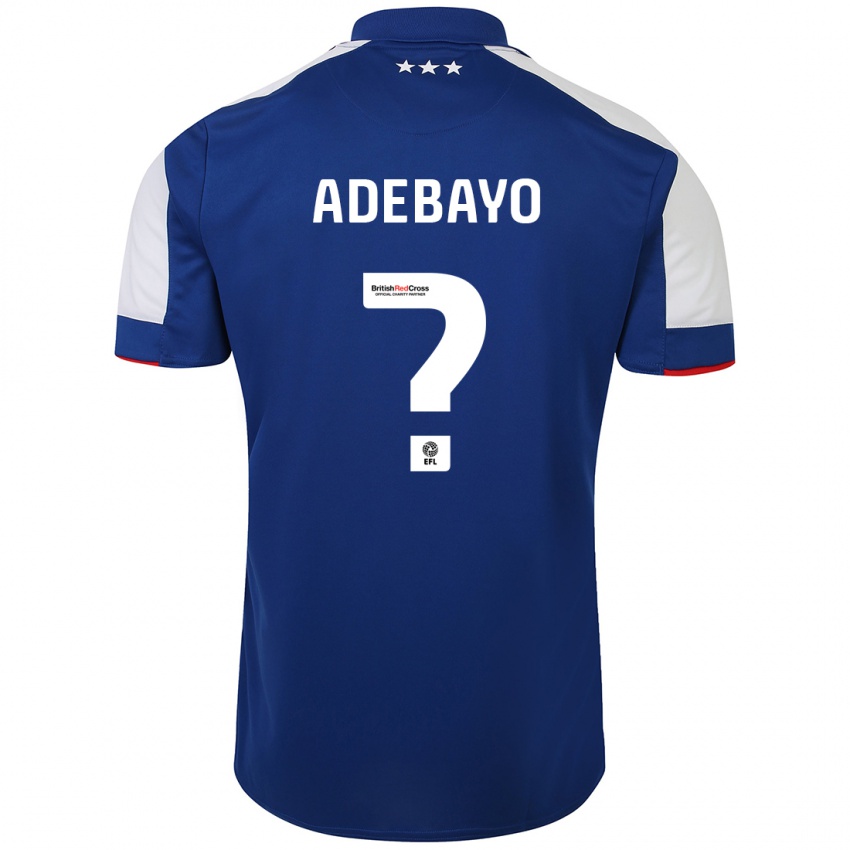 Férfi Afi Adebayo #0 Kék Hazai Jersey 2023/24 Mez Póló Ing