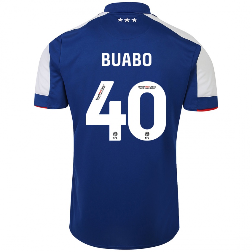 Férfi Gerard Buabo #40 Kék Hazai Jersey 2023/24 Mez Póló Ing