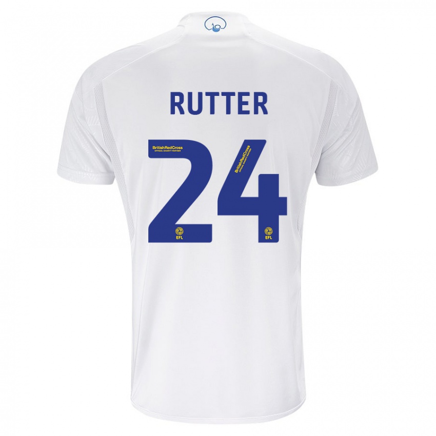 Férfi Georginio Rutter #24 Fehér Hazai Jersey 2023/24 Mez Póló Ing