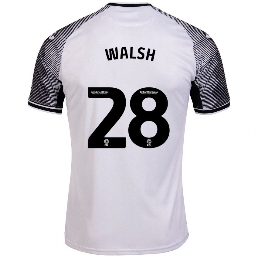 Férfi Liam Walsh #28 Fehér Hazai Jersey 2023/24 Mez Póló Ing
