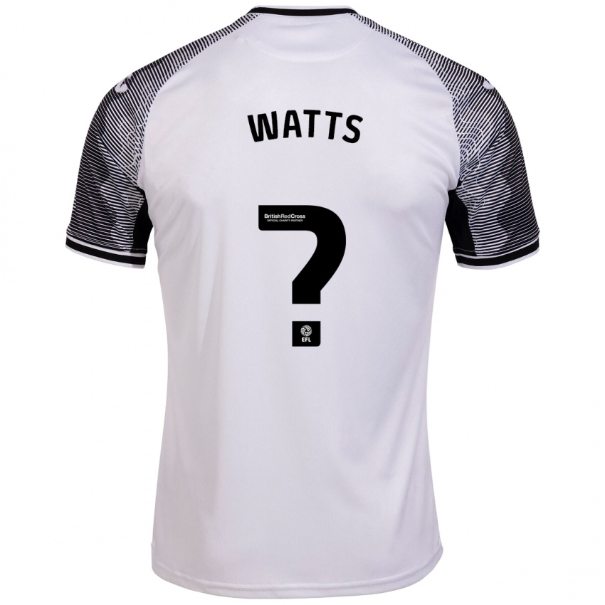 Férfi Evan Watts #0 Fehér Hazai Jersey 2023/24 Mez Póló Ing