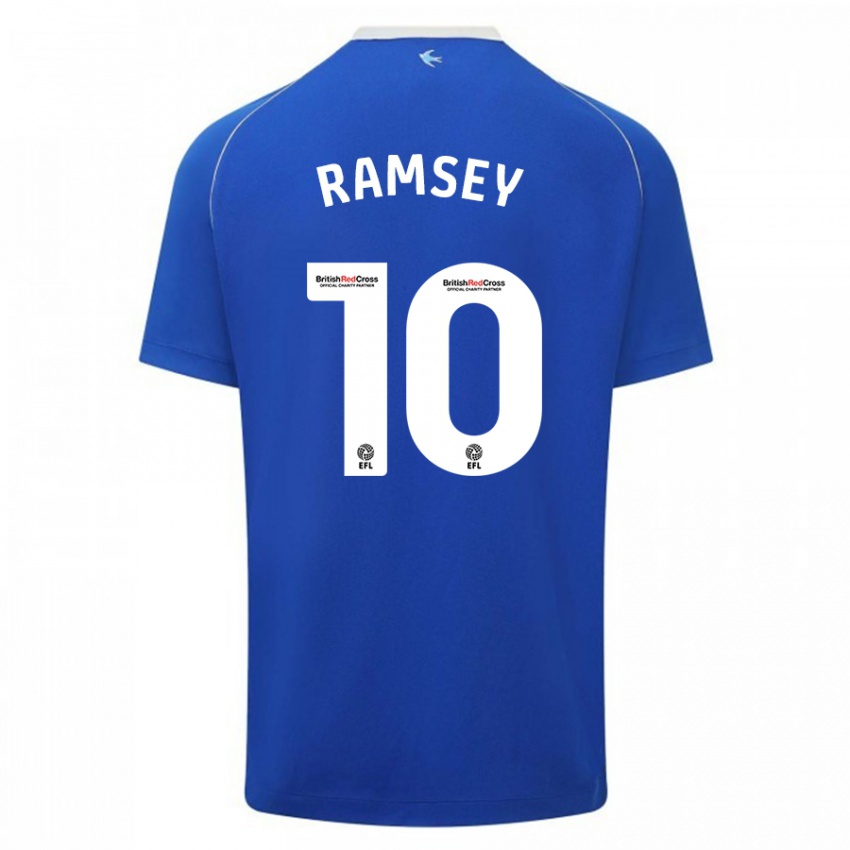 Férfi Aaron Ramsey #10 Kék Hazai Jersey 2023/24 Mez Póló Ing