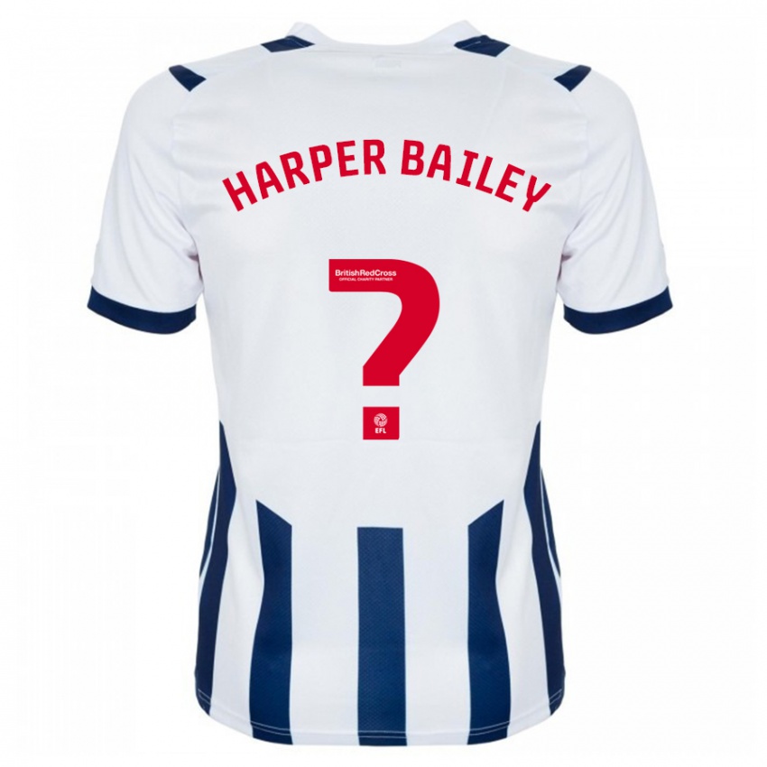 Férfi Aaron Harper-Bailey #0 Fehér Hazai Jersey 2023/24 Mez Póló Ing