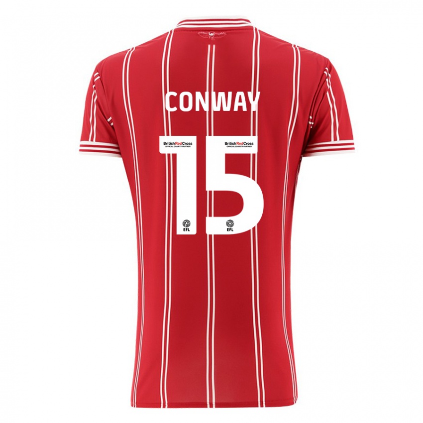 Férfi Tommy Conway #15 Piros Hazai Jersey 2023/24 Mez Póló Ing